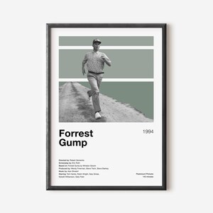Forrest Gump Movie Poster | Tom Hanks, Minimalist Movie Poster, Vintage Retro Art Print, Custom Poster, Wall Art Print, Home Decor