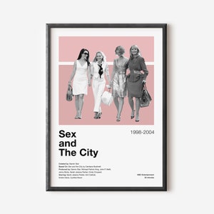 Sex and The City Poster | Sarah Jessica Parker, Minimalist Movie Poster, Vintage Retro Art Print, Wall Art Print, Home Decor