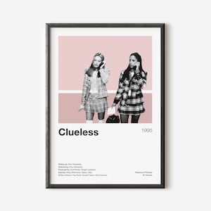 Clueless Movie Poster | Alicia Silverstone, Minimalist Movie Poster, Vintage Retro Art Print, Custom Poster, Wall Art Print, Home Decor