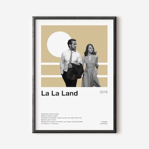 La La Land Poster | Ryan Gosling,  Emma Stone, Minimalist Movie Poster, Vintage Retro Art Print, Wall Art Print, Home Decor