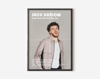 Jack Harlow Poster |  Come Home the Kids Miss You, Trendy Music Album Poster, Retro Music Poster | Instant Digital Download Print PDF
