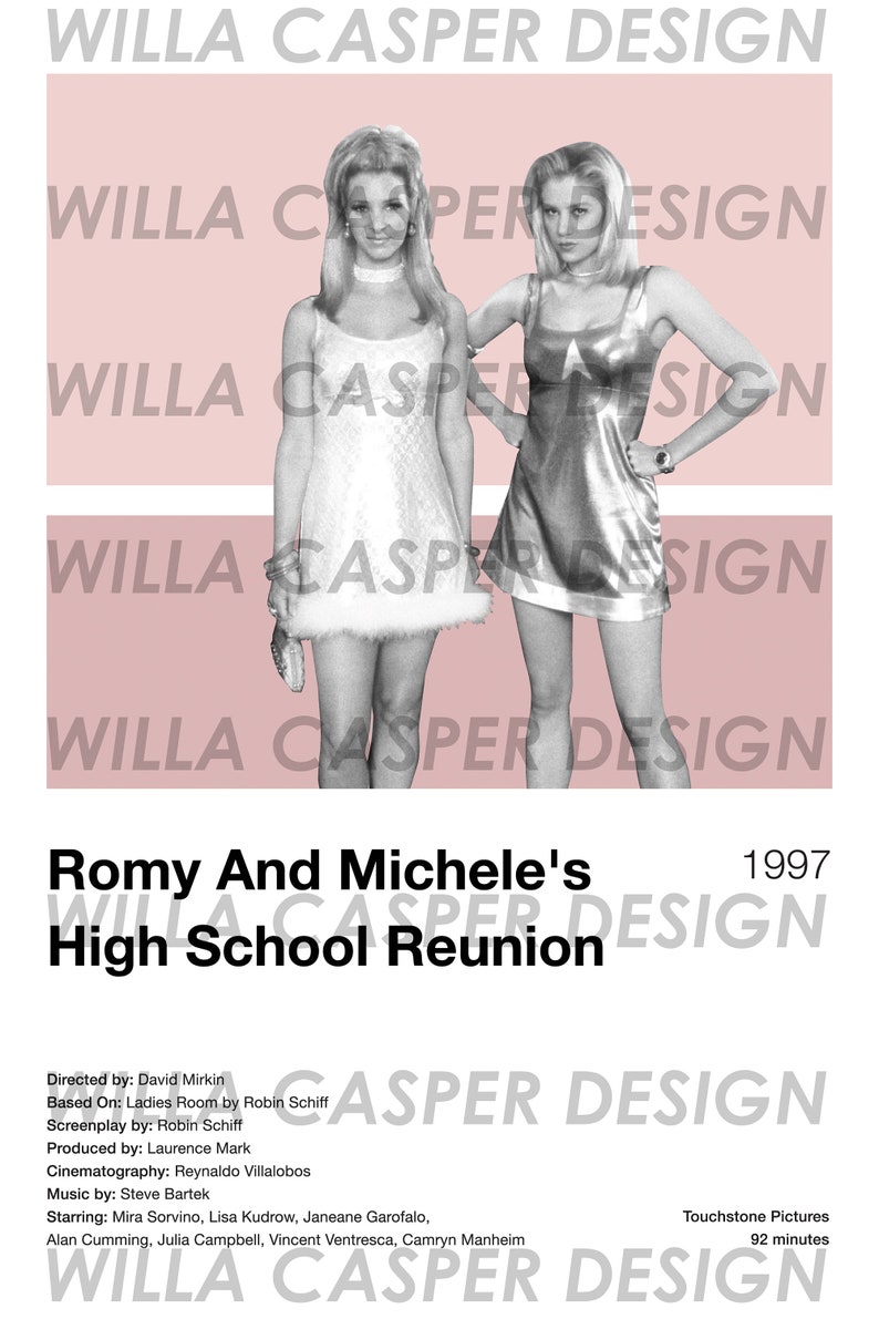Romy and Michele's High School Reunion Movie Poster Minimalist Movie