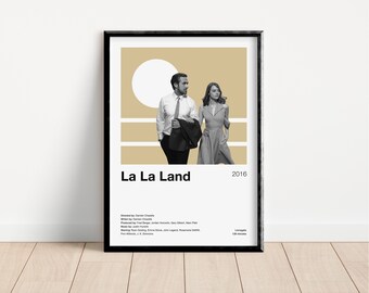 KILSPU La La Land Retro Tin Sign - Emma Stone Ryan Gosling Dancing Movie Poster Wall Art 8x12 Inch