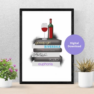 Impression de télévision - affiche d&#39;émission de télévision - chic - Home Decor - Wall Art - Trending Art - Television Show Art - Gossip Girl - Euphoria Art - TV Art