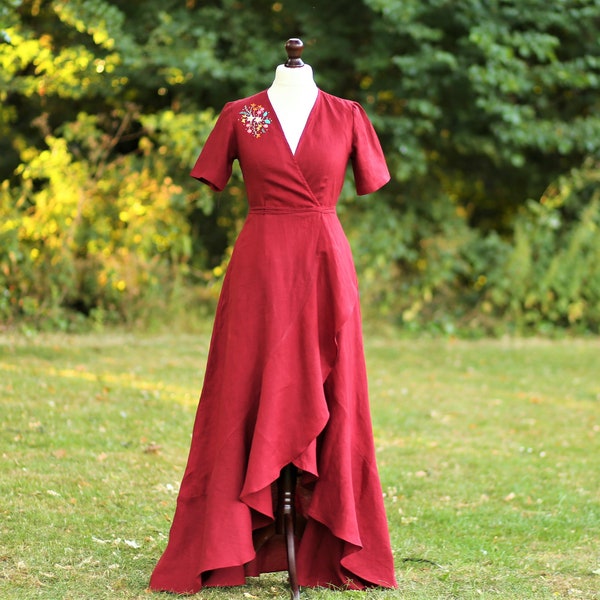 Linen Wedding Dress Etsy