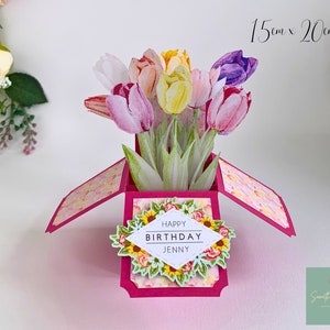 Carte de Saint-Valentin pour elle/femme/fiancé/petite amie amour fleurs romantiques