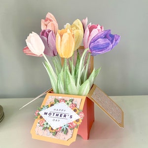 3D Pop Up Handmade Custom Tulip Card For Any Special Occasion, Mothers Day, Birthday image 2