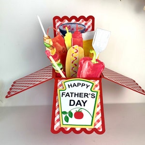 BBQ Happy Fathers Day Karte 3D Pop Up Karte Grill