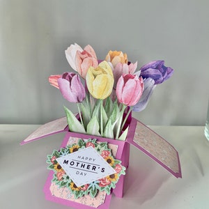 3D Pop Up Handmade Custom Tulip Card For Any Special Occasion, Mothers Day, Birthday image 10
