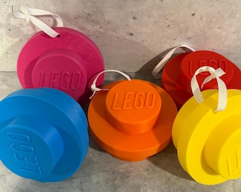 Oversized Brick single stud holiday ornaments