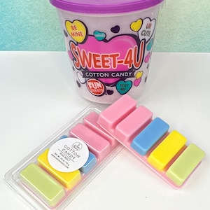 Cotton Candy Wax Melt Snap Bar | Highly Scented | Candle Melts | Gift Ideas | Handmade | Soy Wax Blend | Home Decor | Home Fragrance