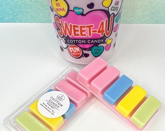 Cotton Candy Wax Melt Snap Bar | Highly Scented | Candle Melts | Gift Ideas | Handmade | Soy Wax Blend | Home Decor | Home Fragrance