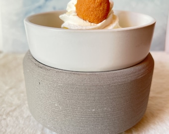 Grey | 2-in-1 | Electric Wax Warmer | Candle Warmer | Scented Wax Melts | Soy Wax Melts | Home Décor | Electric Warmer