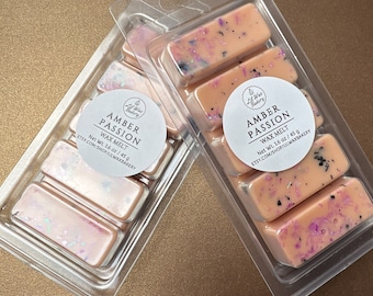 Amber Passion Wax Melt Snap bar | Highly Scented| Candle Melts | Gift Ideas | Handmade | Soy Wax Blend | Home Decor | Home Fragrance