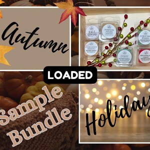 BUNDLE - Autumn & Holiday Samples | Wax Melts Highly Scented | Fall and Winter Gift Ideas | Holiday Gift Bundle | Home Fragrance