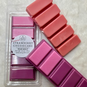 Strawberry Cheesecake Wax Melt Snap Bar | Highly Scented| Candle Melts | Gift Ideas | Handmade | Soy Wax Blend | Home Decor | Home Fragrance