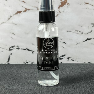 Peppermint Twist | Waterless | Rinse Free Hand Cleanser | On The Go Hand Cleanser |  Stocking Stuffer | Gift Ideas |
