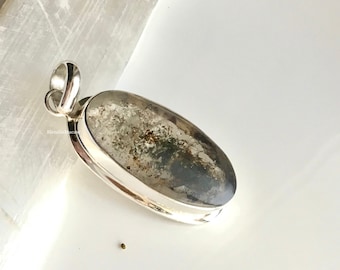 Garden Quartz Pendant, natural garden quartz Pendant, Lodolite gemstone pendant, 925 silver gemstone pendant,natural quartz,Lodolite pendant