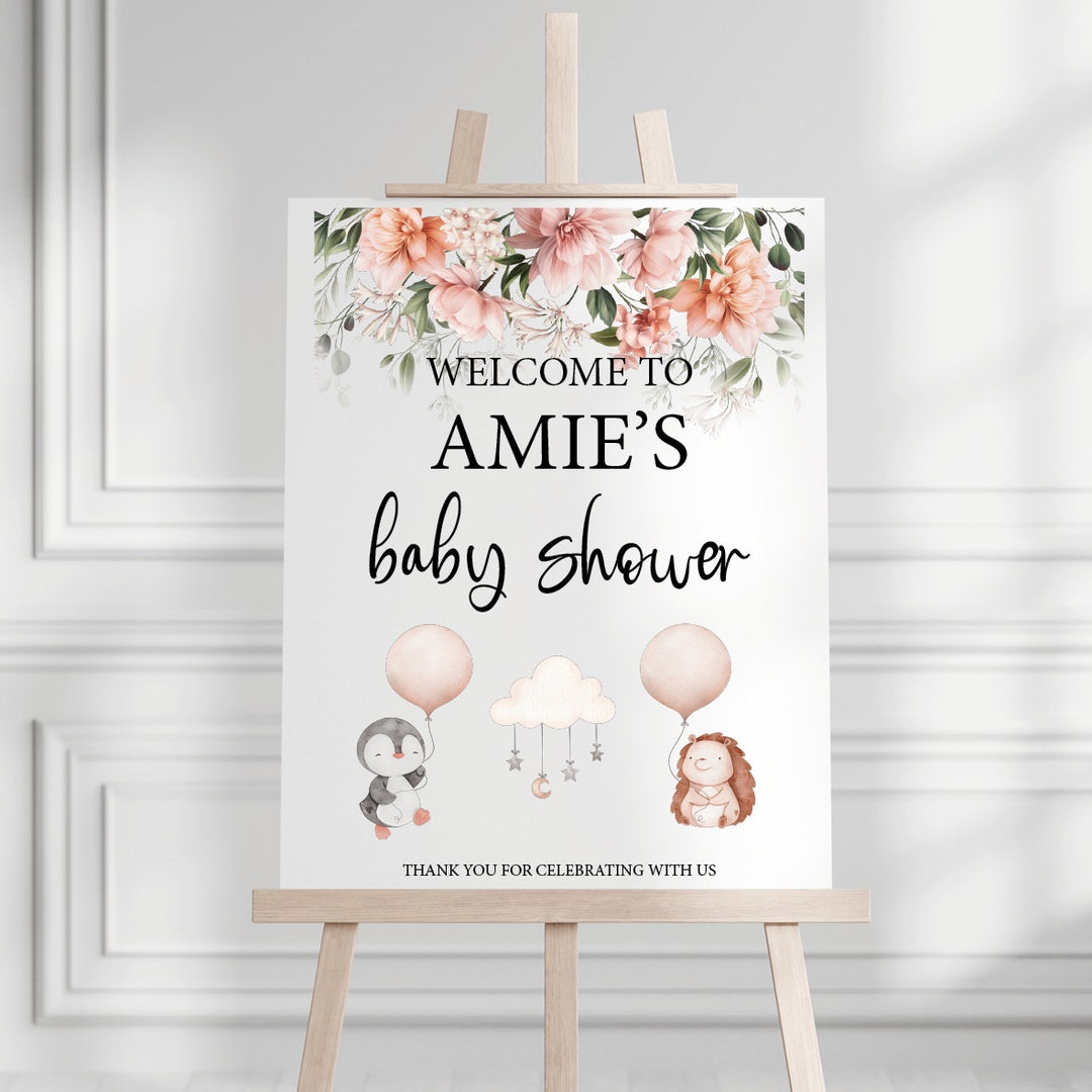 Personalised Baby Shower Entrance Sign Etsy
