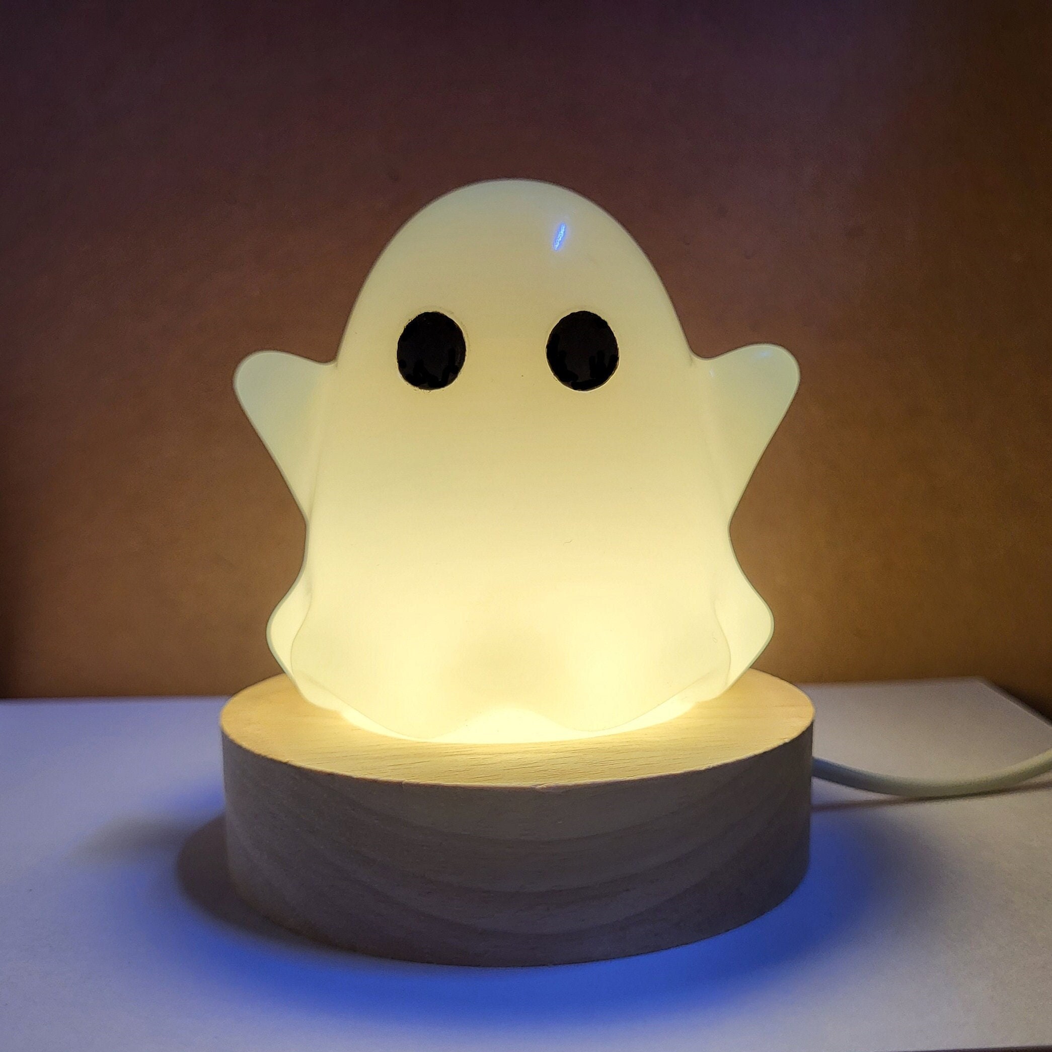 Halloween Geister Leselampe - LED Nachtlicht Mit Buch 14cm Harz Figur