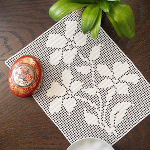Filet haak Pasen en Kerstmis Home Decor, Thanksgiving en verjaardag en huwelijkscadeau, aangepaste topper, vakantietafel Lace Runner
