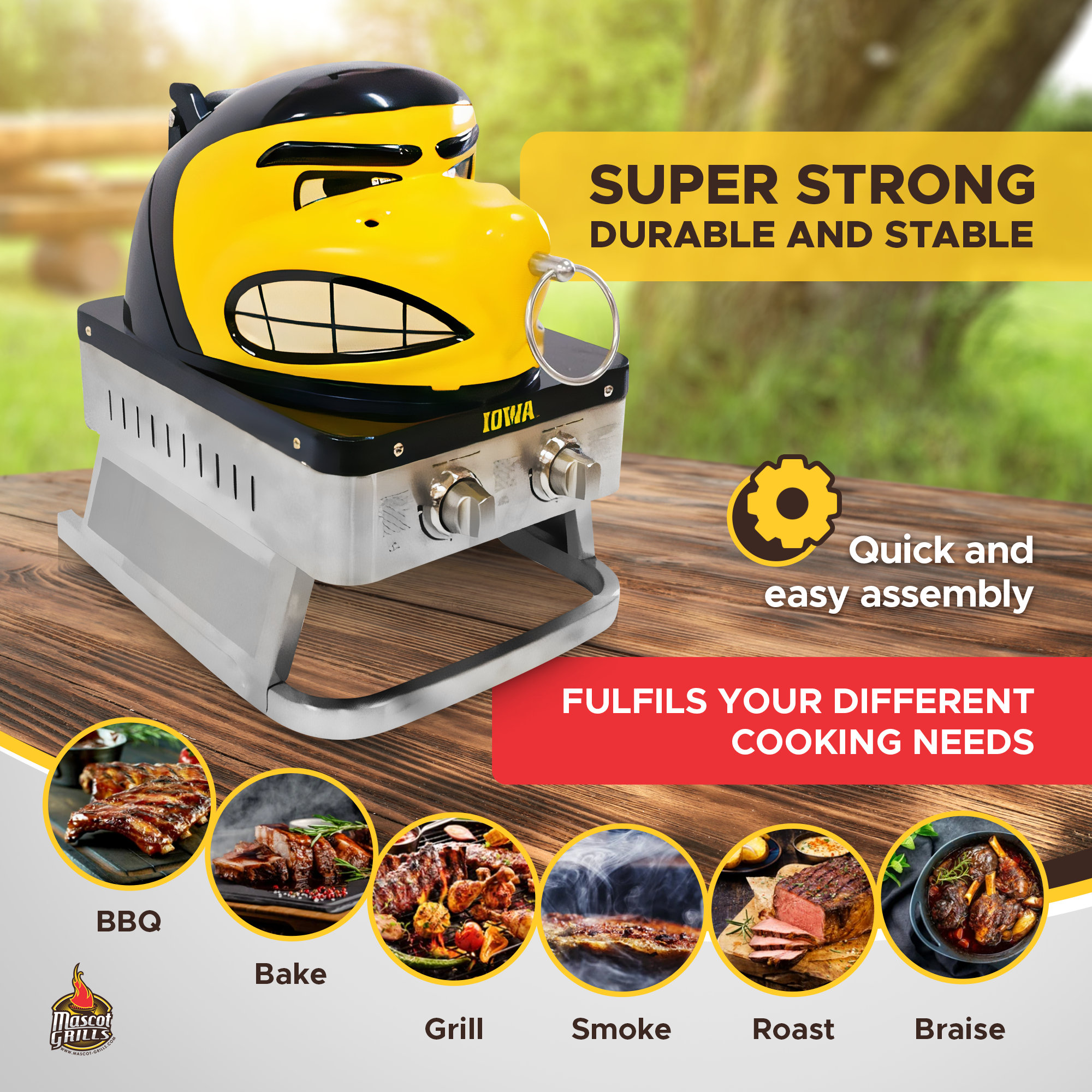 Iowa Hawkeye Custom Grill, Barbeque Grill, Grill Accessories, Grill