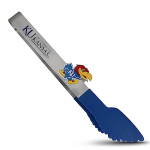 Kansas Jayhawk BBQ Tongs: Stainless Steel Grill & Salad Tongs