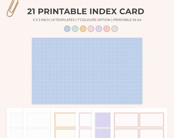 Printable 4x6 Index Card. Printable Note Cards. Printable Index