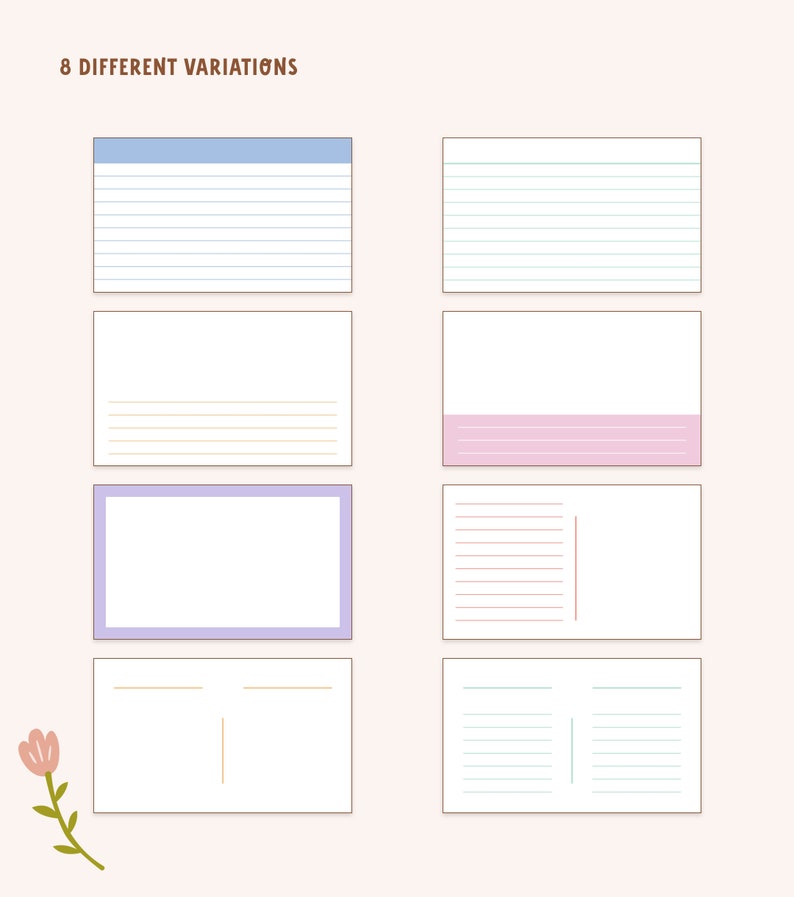 Digital Notecards for Studying Index Cards Study Cards Etsy Canada