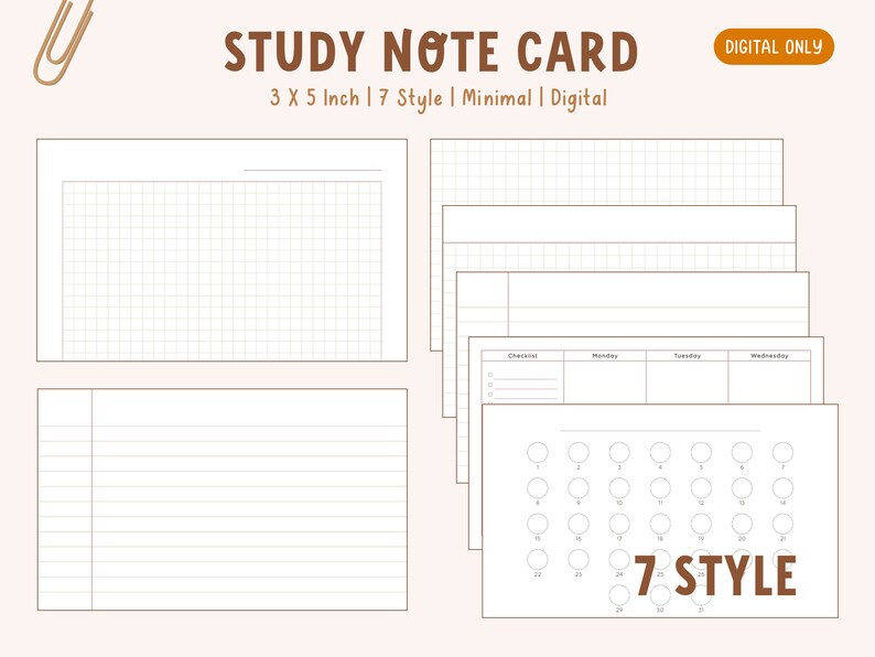 Digital Notecard for Studying Index Cards Study Cards Goodnotes Study