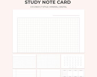 Digital notecard for studying | Index Cards | Study Cards | GoodNotes | Study Aids | Digital Notecards | Exercise cards