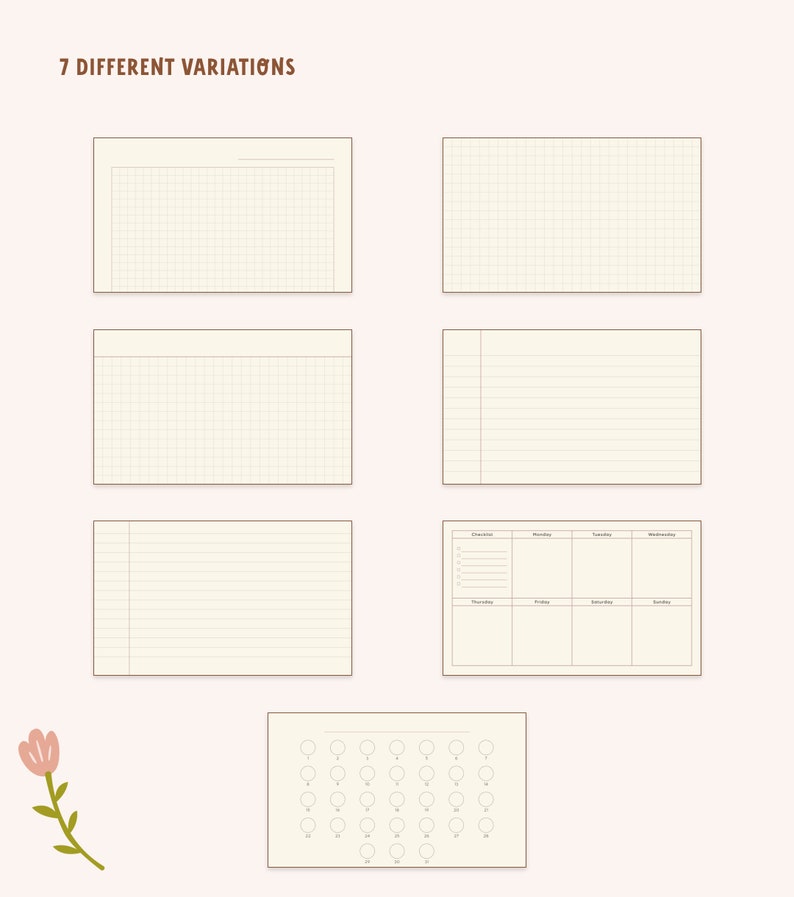 Kraft Style Notecard for Studying Index Cards Study Cards Goodnotes Study Aids Digital Notecards