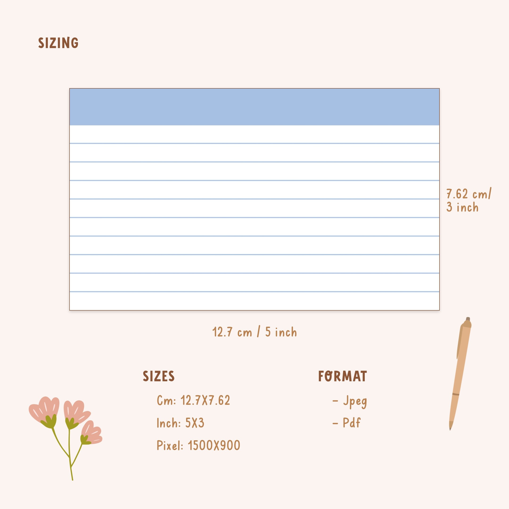 Digital Notecards for Studying Index Cards Study Cards Etsy