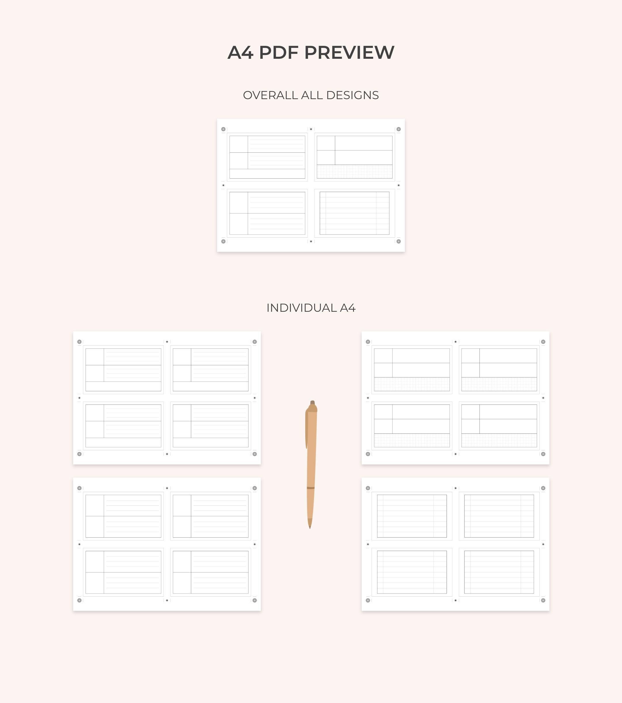 A4 Printable Note-taking Notecards for Studying | 5x3 | Study Note ...