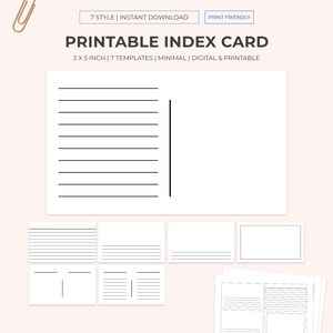 Cartes de correspondance imprimables et numériques pour étudier | Fiches techniques | Cartes d'étude | Aides à l'étude | Cartes de correspondance numériques | Fiche 5x3