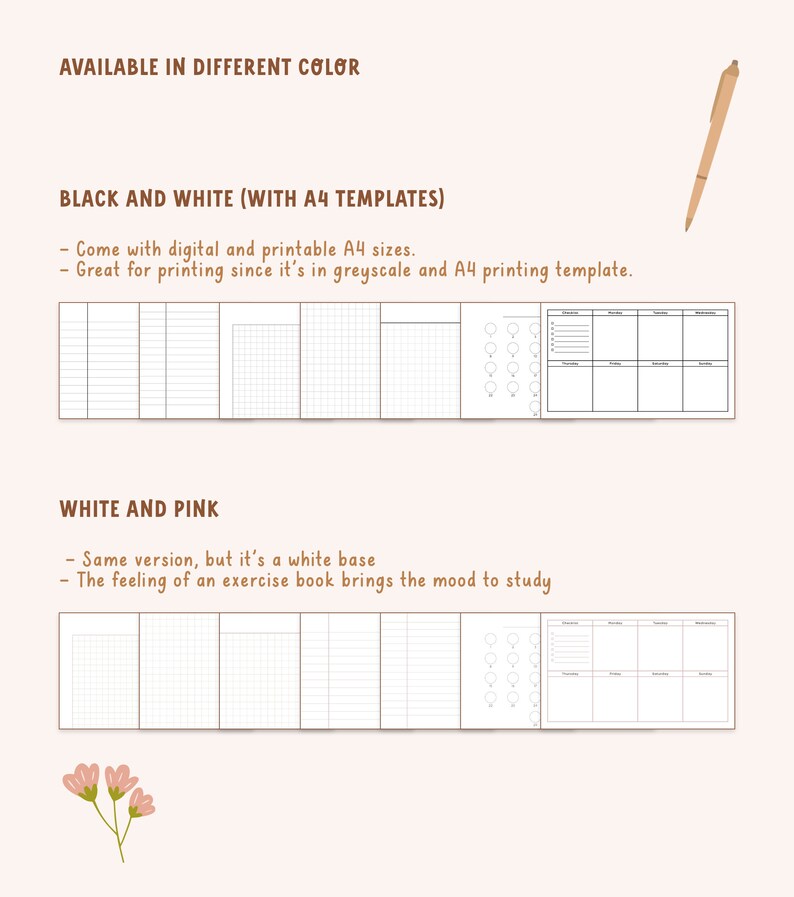 Kraft Style Notecard for Studying Index Cards Study Cards Goodnotes Study Aids Digital Notecards