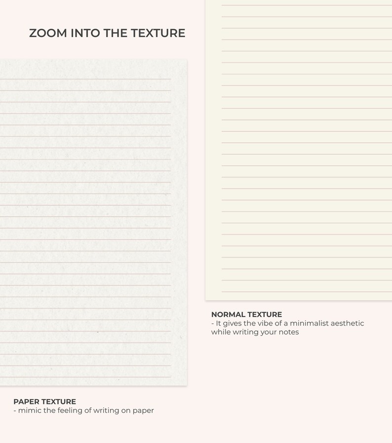 20 Digital Lined Notes Paper Set | A4, US Letter Size | Notebook Lined ...