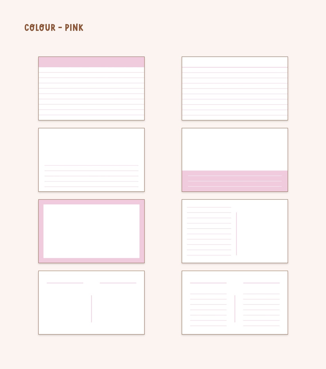 Digital Notecards for Studying Index Cards Study Cards Etsy