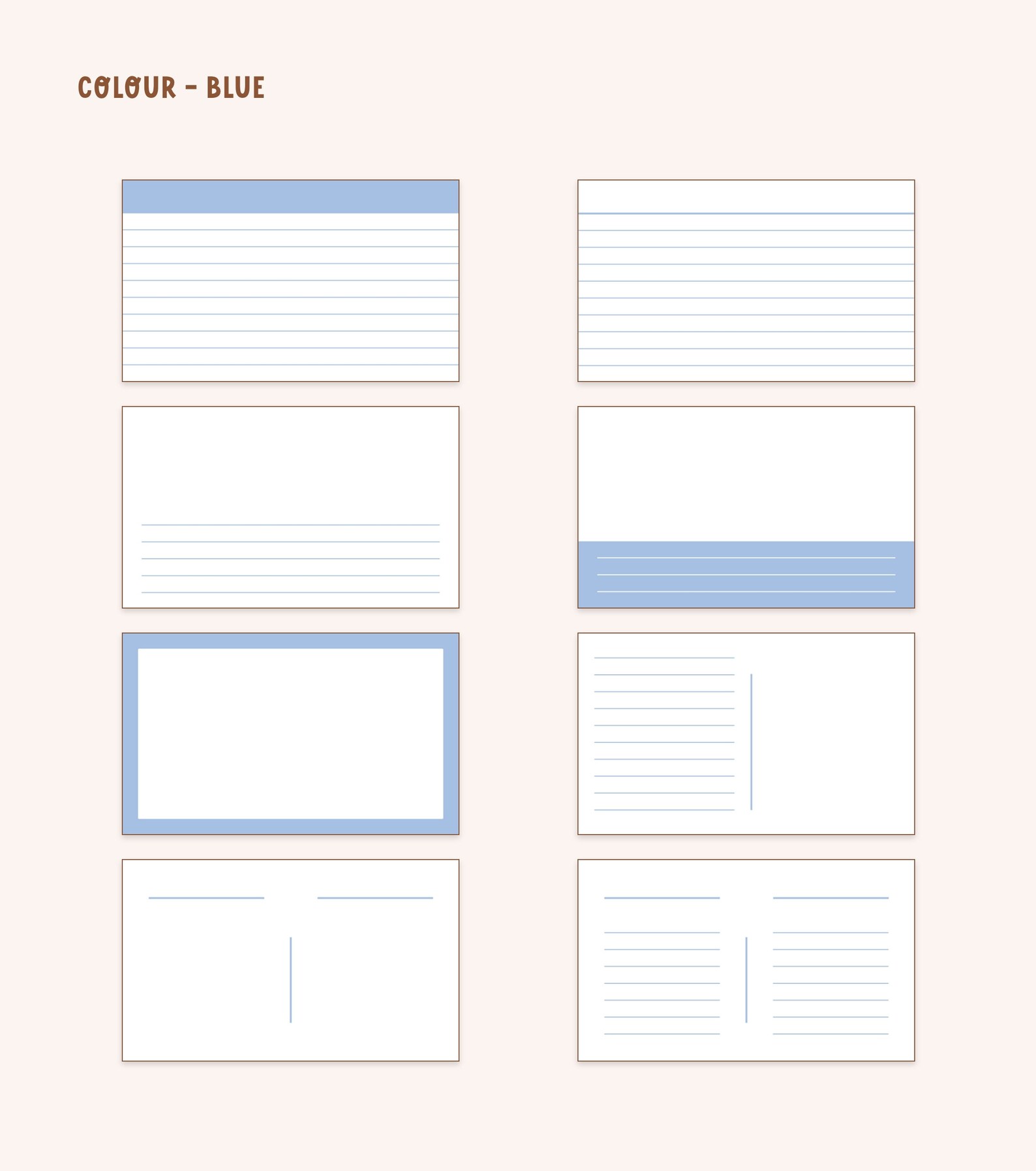 Digital Notecards for Studying Index Cards Study Cards Etsy