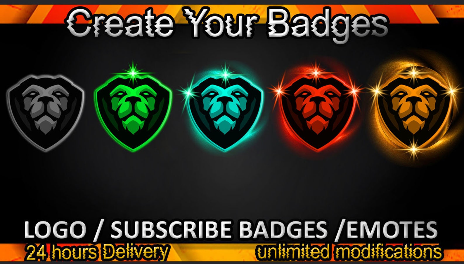 Lion Twitch Sub Badges / Lion Twitch Emotes / Lion Badges for Etsy