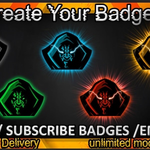 Devil Twitch sub badges / Devil Twitch emotes / Devil badges for streamers / Devil Subscriber Badges