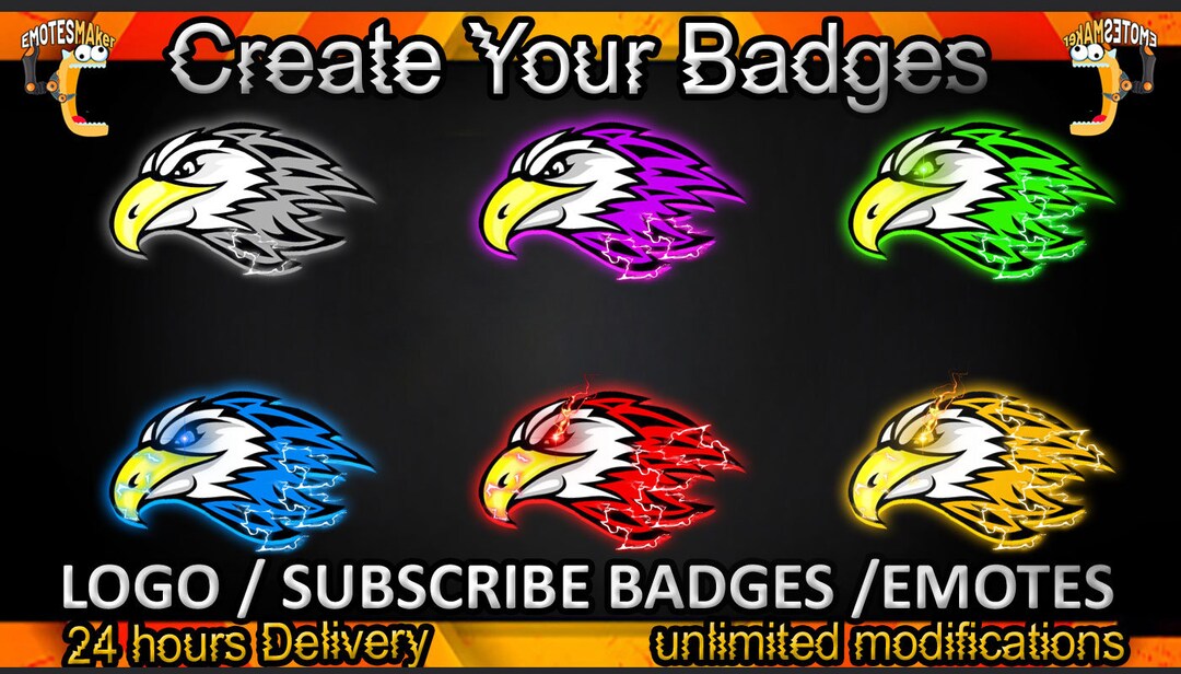 Hawk Twitch Sub Badges, Hawk Twitch Emotes/ Hawk Badges for Streamers ...