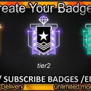 Rangi odznak subskrybentów Twitch / Rangi emotikonów Twitch / Rangi odznak dla streamerów / Rangi odznak subskrybentów