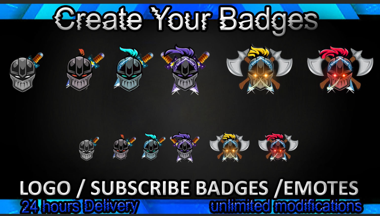 Create custom twitch badges by Knightartist86