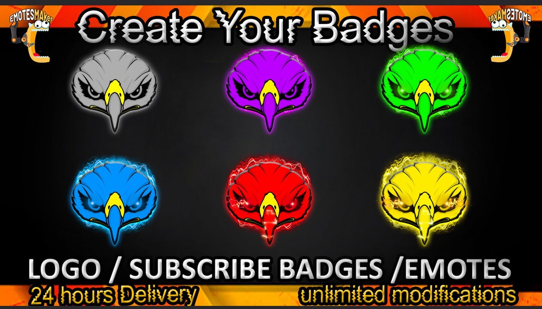 Hawk Twitch Sub Badges, Hawk Twitch Emotes/ Hawk Badges for Streamers ...