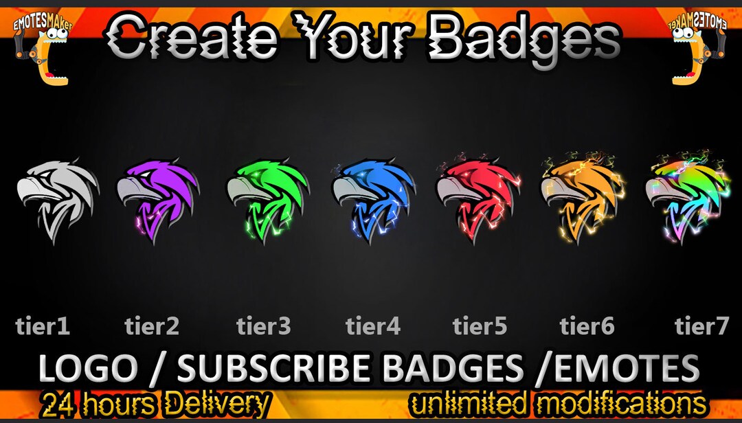 Hawk Twitch Sub Badges, Hawk Twitch Emotes/ Hawk Badges for Streamers ...