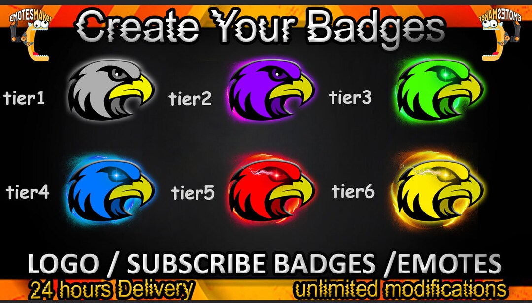 Hawk Emotes Hawk Twitch Sub Badges, Hawk Twitch Emotes/ Hawk Badges for Streamers ...