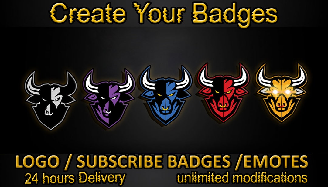 Insignes d'abonnés bull Twitch, emotes bull Twitch/badges bull pour les ...