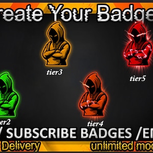 Devil Twitch sub badges, Devil Twitch emotes/ Devil badges for streamers/ Devil Subscriber Badges