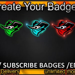 Bandit Twitch sub badges / Bandit Twitch emotes / Bandit badges for streamers / Bandit Subscriber Badges